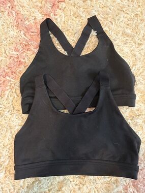 2 DSG girls black sports bras